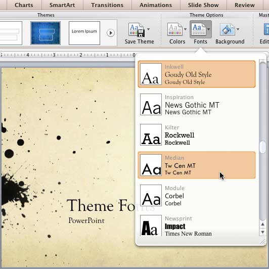 powerpoint 2011 for mac fonts